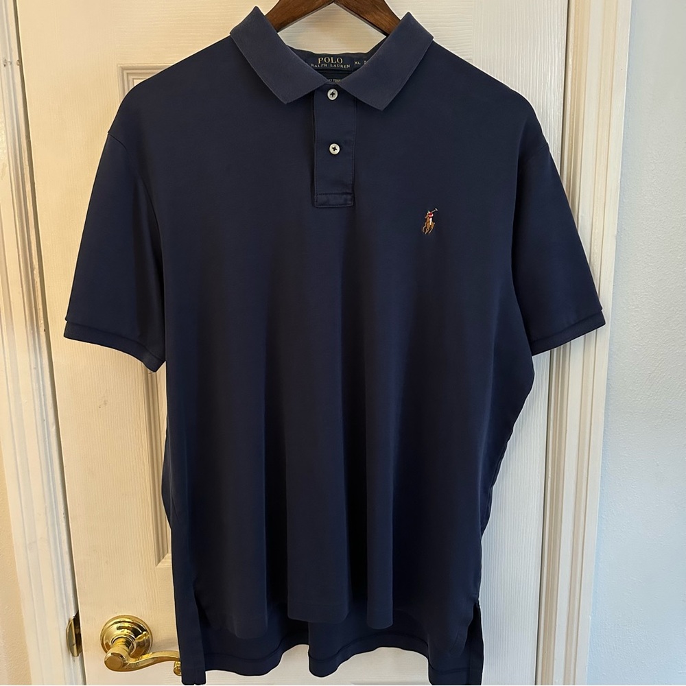 Polo Ralph Lauren Men’s XL Navy Blue Pima Soft Touch Polo Shirt Pony Logo